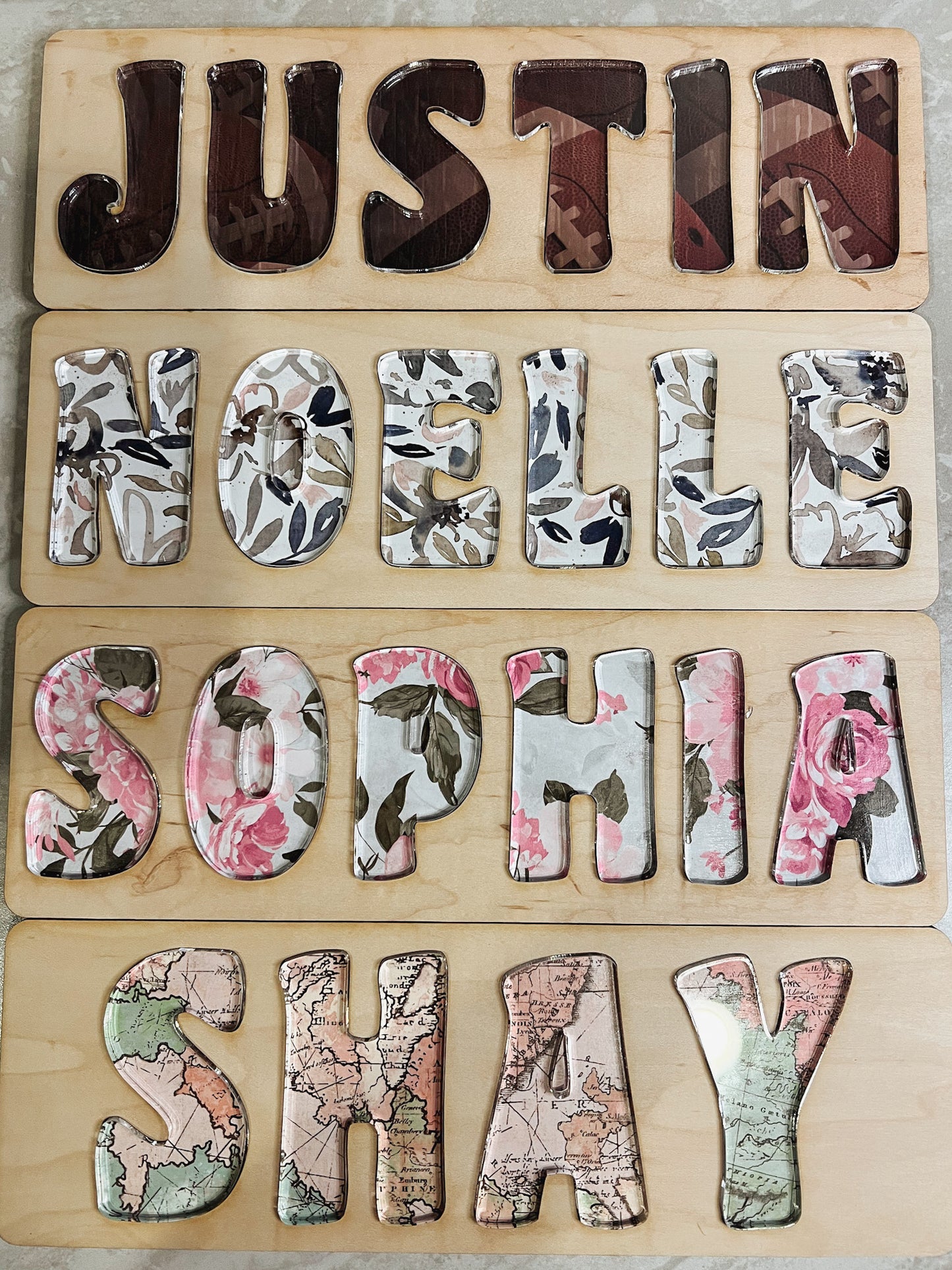 Acrylic Name Puzzle