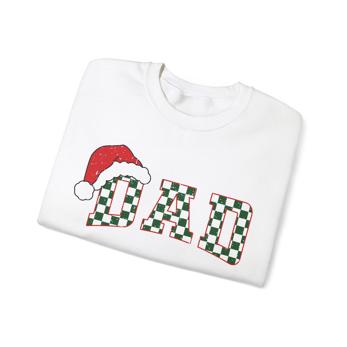 DAD Green Check Crewneck Sweatshirt