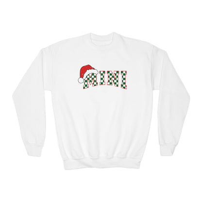 MINI Green Check Kids Crewneck Sweatshirt