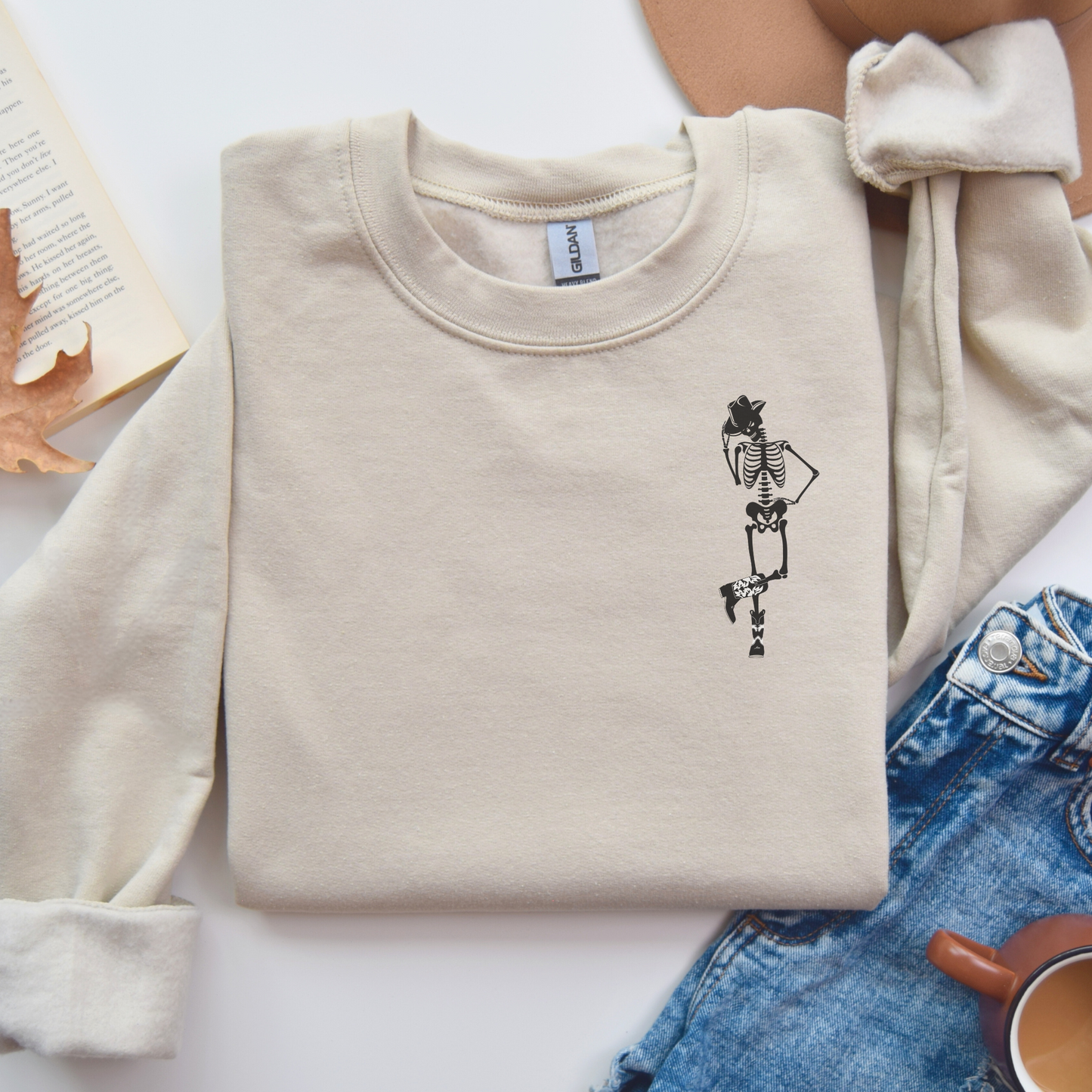 Cowboy Skelly Crewneck Sweatshirt