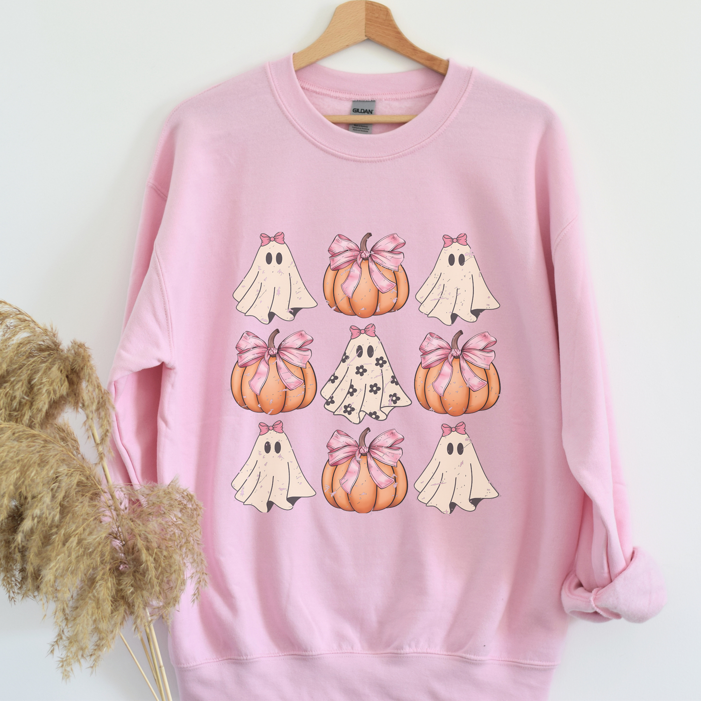 Pink Spooky Crewneck Sweatshirt