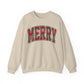 MERRY Plaid Crewneck Sweatshirt