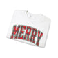 MERRY Plaid Crewneck Sweatshirt