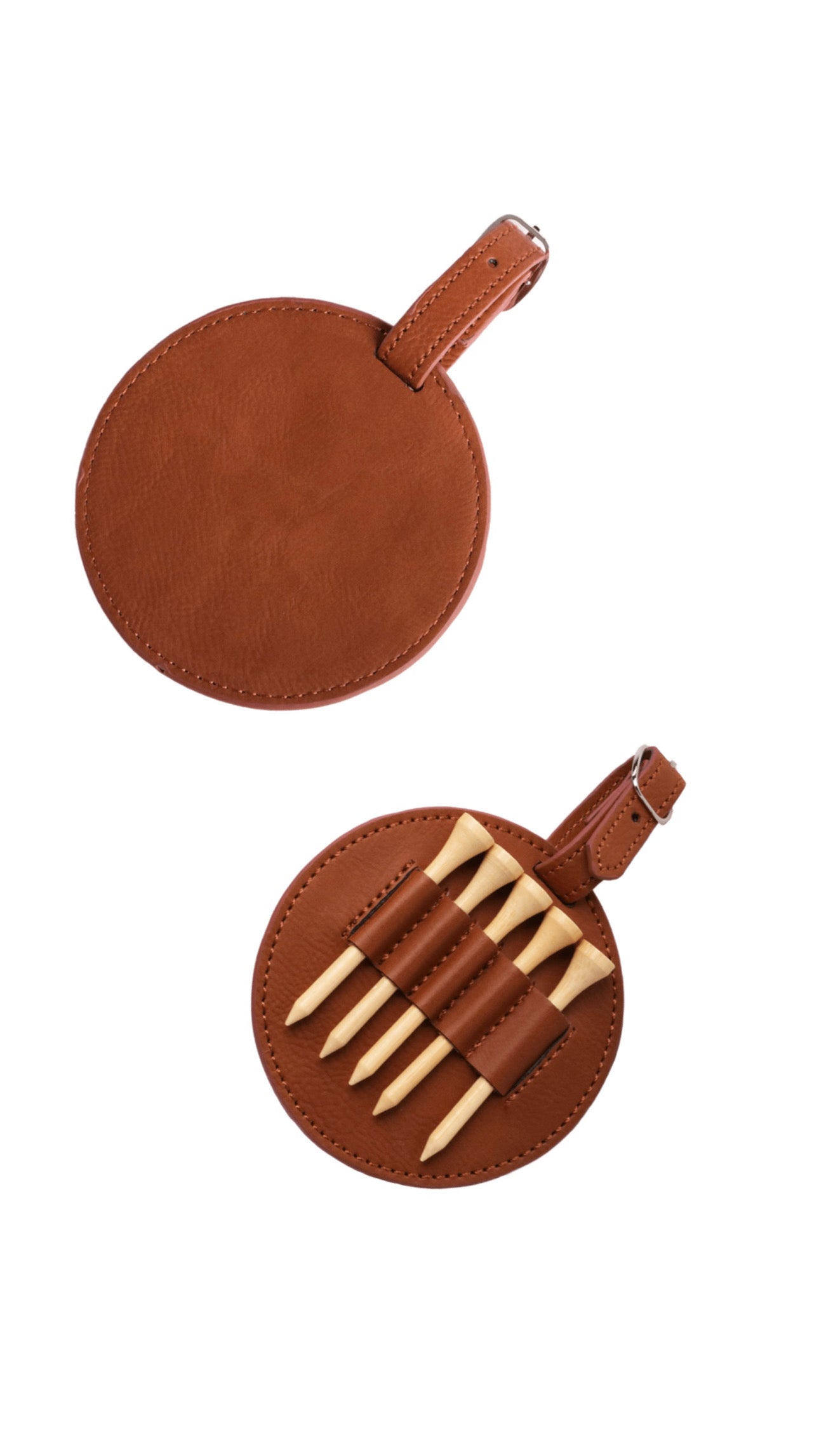 Leather Golf Tee Holder