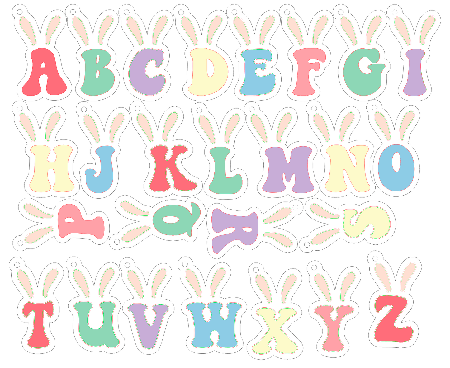 Monogram Easter Tag